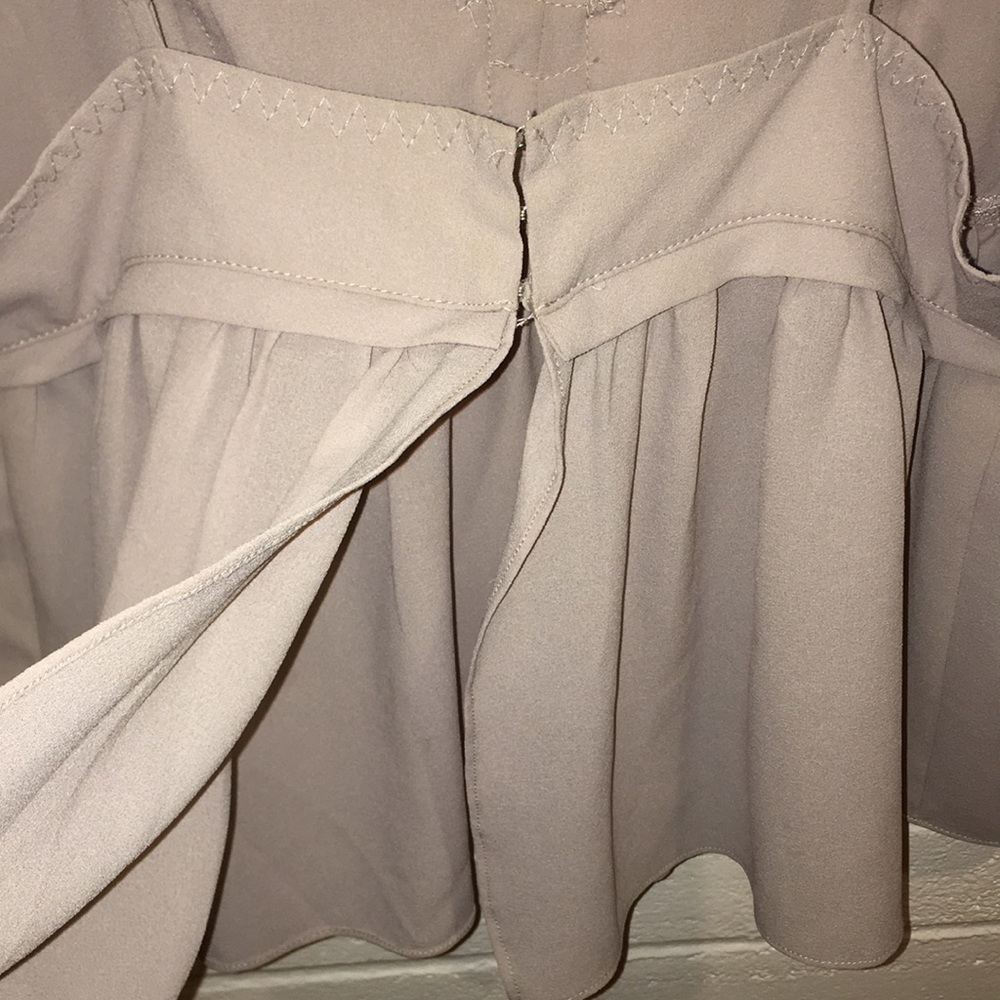 Urban Outfitters “Kimchi Blue” Taupe Silk Top - Picture 4 of 5